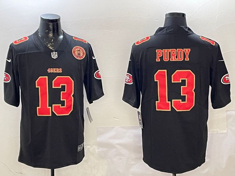 Men San Francisco 49ers #13 Purdy Black gold Fashion 2025 Nike Limited NFL Jersey style 6